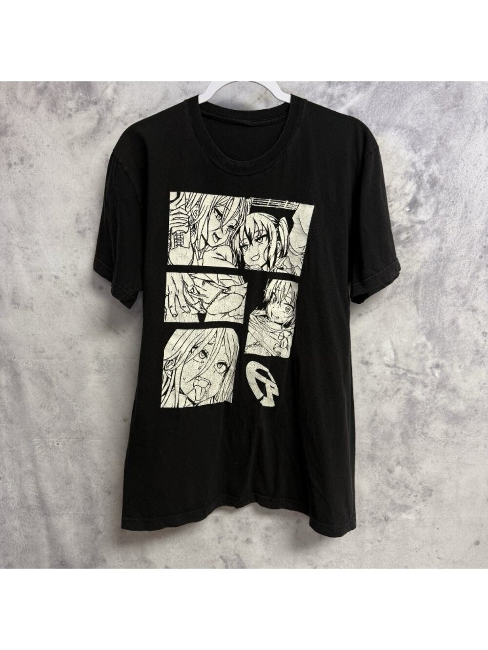 Anime Hentai Japanese T Shirt Mens Large Black Short Sleeve